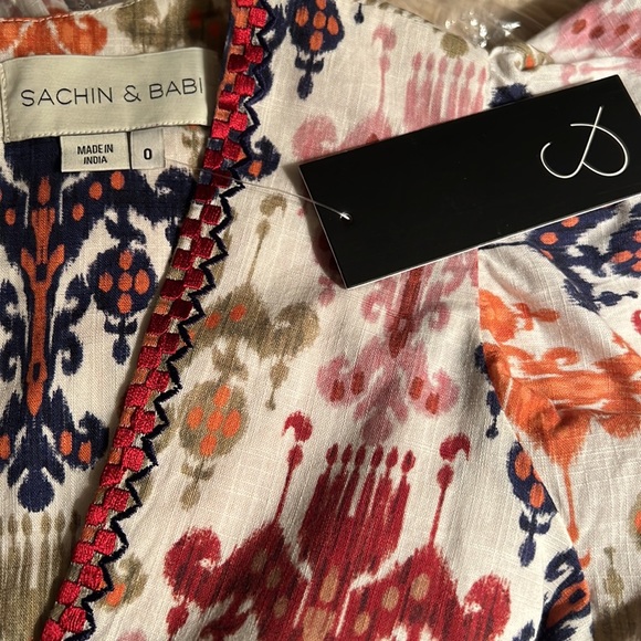 SACHIN & BABI     SIZE: 0     MAXI DRESS  IKAT PATTERN             ***NWT*** - Picture 3 of 11